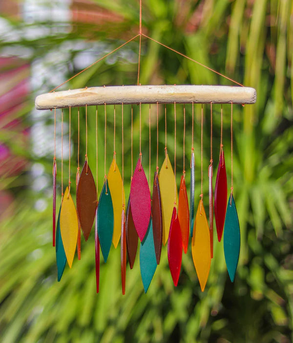 Glass wind chimes