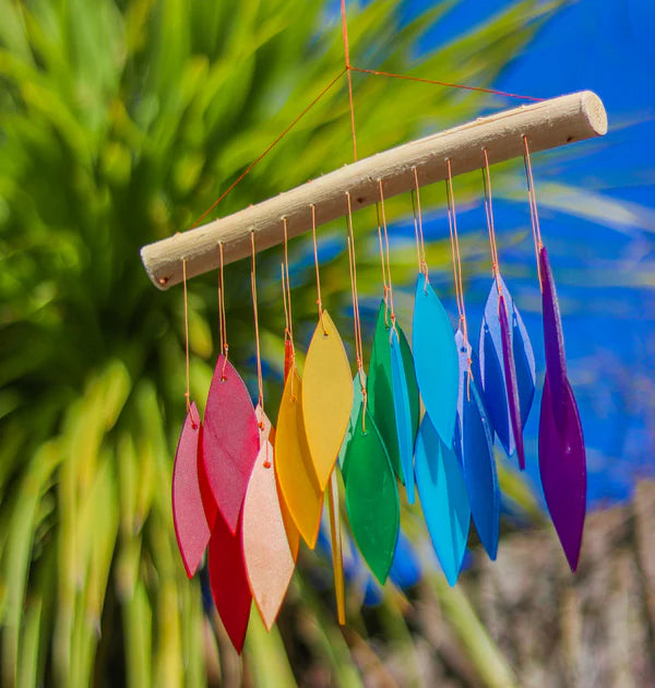 Glass wind chimes