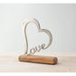 Love Heart On Block Base, 20.5cm