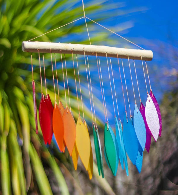 Glass wind chimes