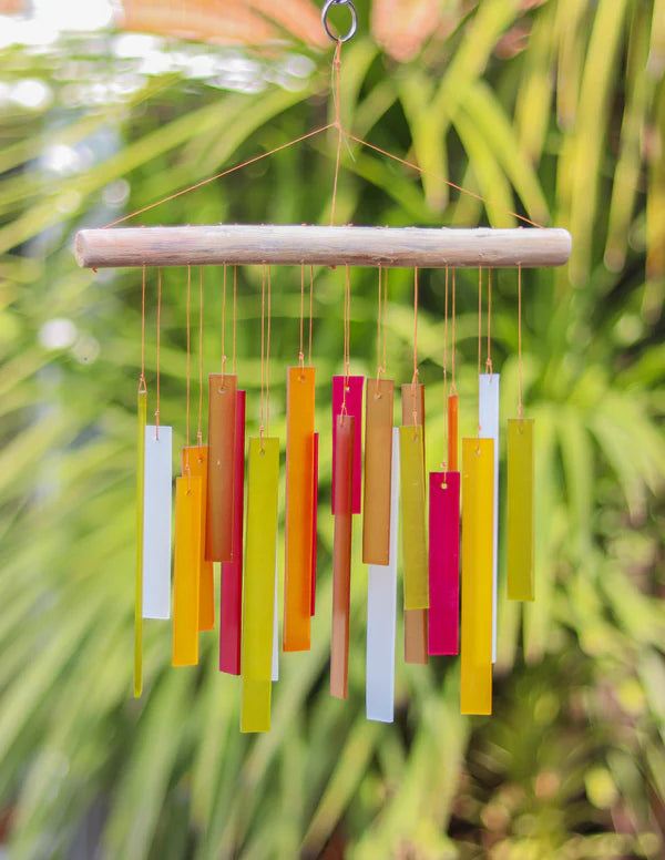 Glass wind chimes